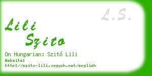 lili szito business card