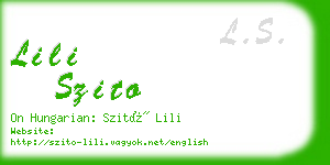 lili szito business card